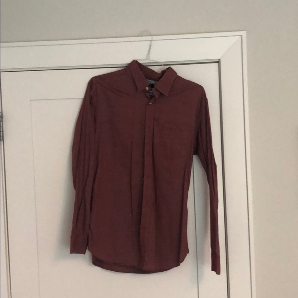Large slim fit banana republic casual button down